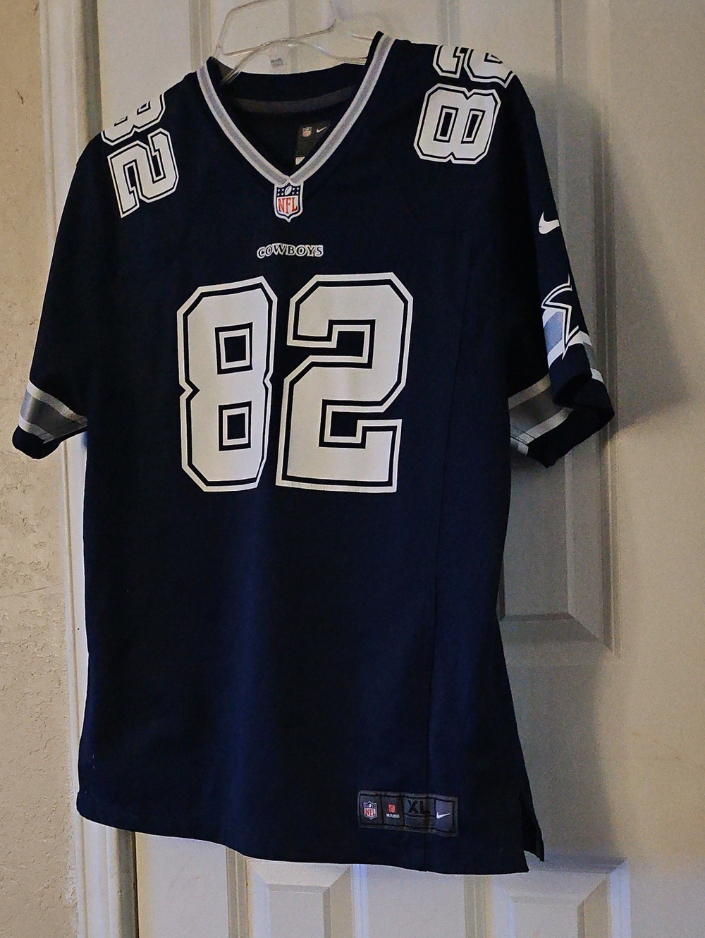 Nike Dallas Cowboys Navy and White #82 Football Jersey